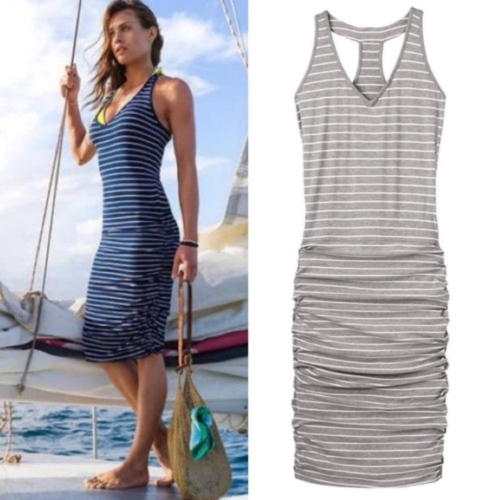Athleta Striped Tee Racerback Dress